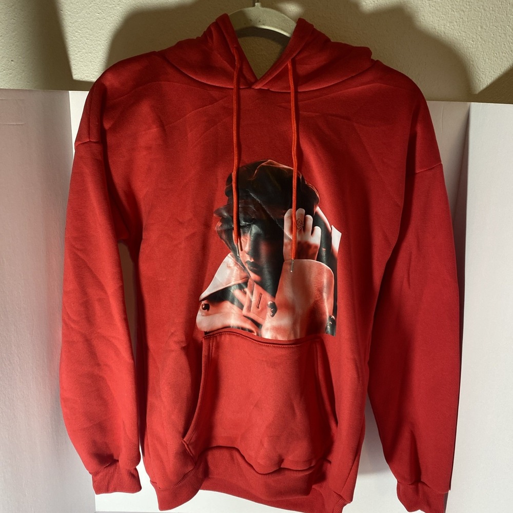 Taylor Swift RED TV Taylors Version Oversized Sweatshirt Beige Hoodie XS K1